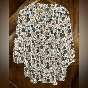 Rose + Olive Floral Print Women's Top